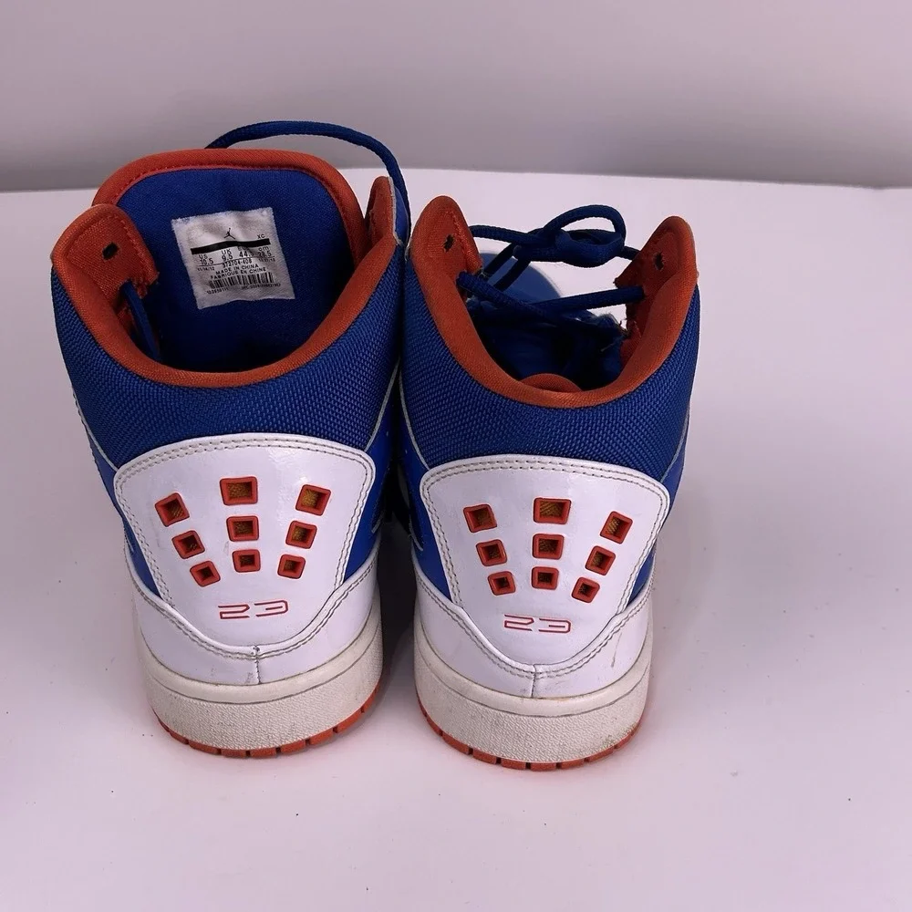 Nike Air Jordan 1 Flight Mid Sneaker Men 10.5 Blue Orange White Basketball Retro